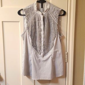 BCBG Sleeveless Striped Top M
